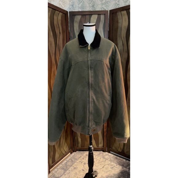 Vintage Carhartt Santa Fe jacket in faded olive green. Unsized. See description. - Picture 2 of 15